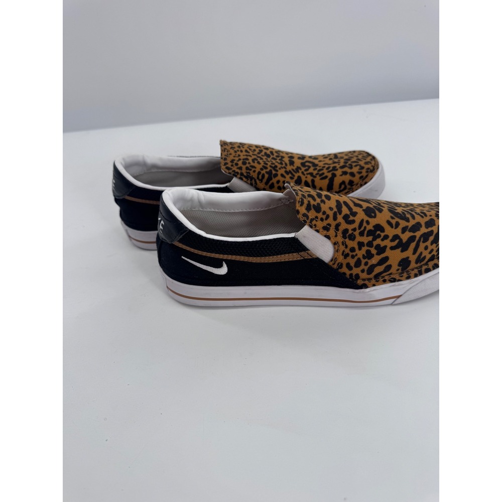 Nike Court Legacy Slip On Womens Shoes Leopard Print & Black Sneakers Size 9 - Picture 5 of 9